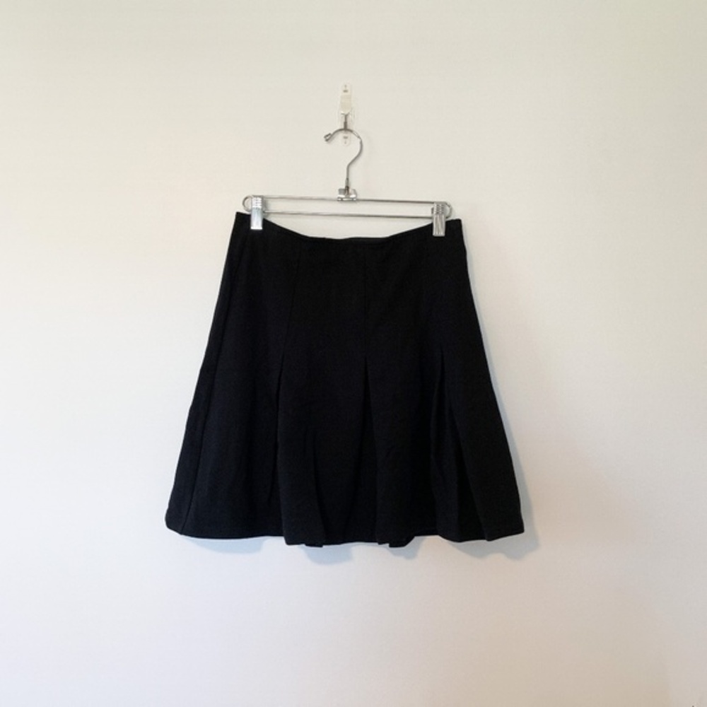 Susina Black Pleated Mini Skater Skirt sz XSP